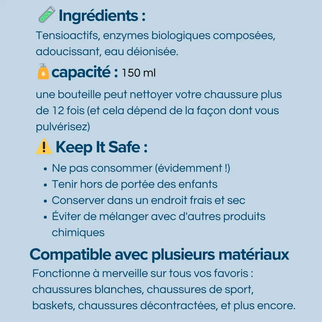 🧼👟 Nettoyant Mousse Chaussures + Brosse – Pour des Chaussures Propres en Quelques Secondes ✨