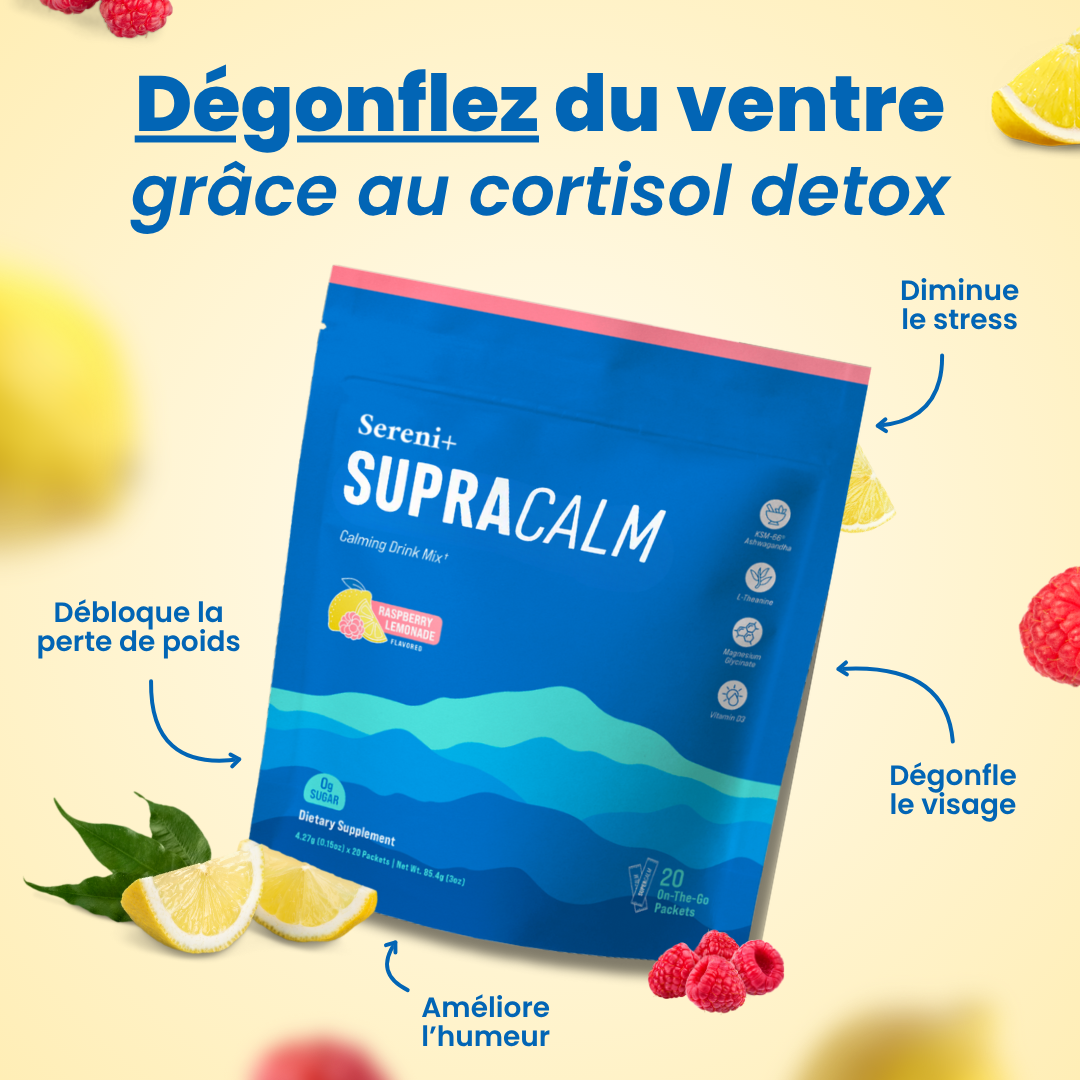 SUPRACALM™ – Dites a dieux au stress quotidien, ventre et visage gonflés